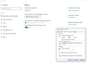 Windows 10 Mausbeschleunigung deaktivieren