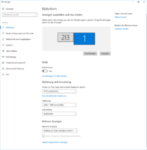 144 Hz einstellen Windows 10 Anzeigeneinstellungen